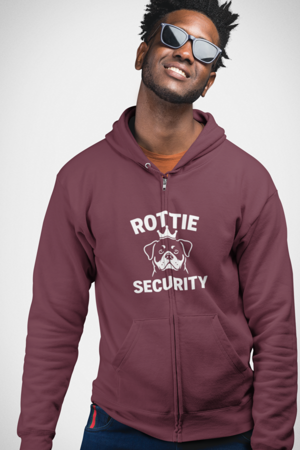 20260203231158-1f10155b-d18b-6468-a310-f62b998d45b7.png Rottie Security™ Rottweiler Zip Hoodie DKC— Dog Guard Full-Zip Sweatshirt