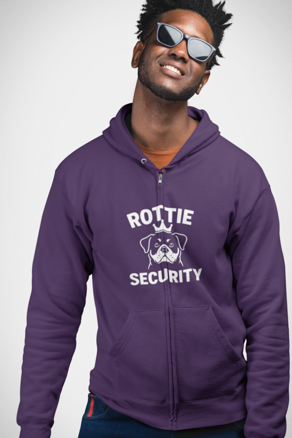 20260203231158-1f10155b-d24f-6aa2-910a-8eb6e89bcc03.png Rottie Security™ Rottweiler Zip Hoodie DKC— Dog Guard Full-Zip Sweatshirt