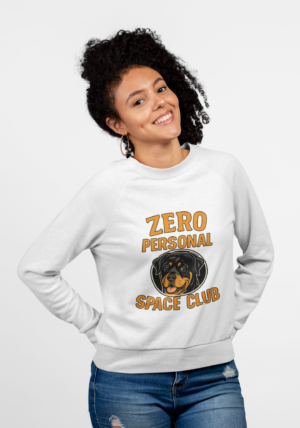 20260214220318-1f109f0f-8062-6d14-a864-c6c69a0574e6.png Zero Personal Space Club Sweatshirt — Funny Dog Graphic Crewneck