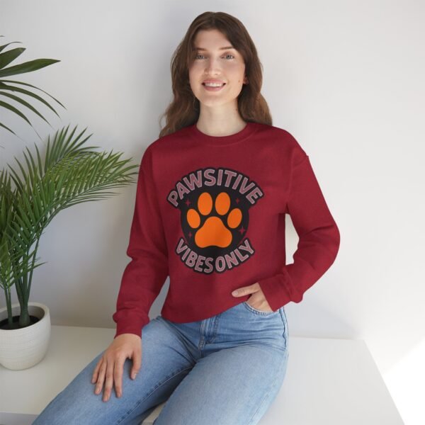 Pawsitive Vibes Only Circle with Paw Sweatshirt