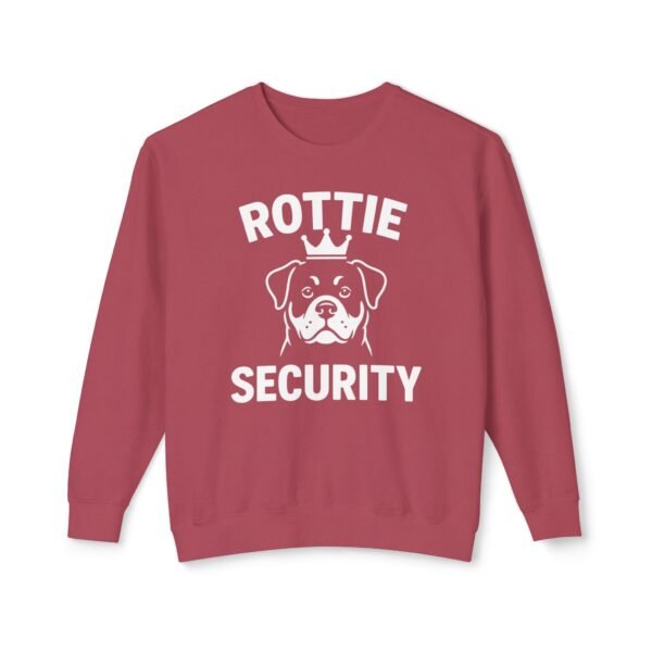 2450909087692903774_2048.jpeg Rottie Security Sweatshirt — Rottweiler Dog Crewneck White Print