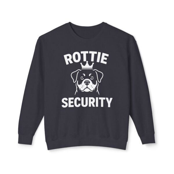 2528180088688595353_2048.jpeg Rottie Security Sweatshirt — Rottweiler Dog Crewneck White Print