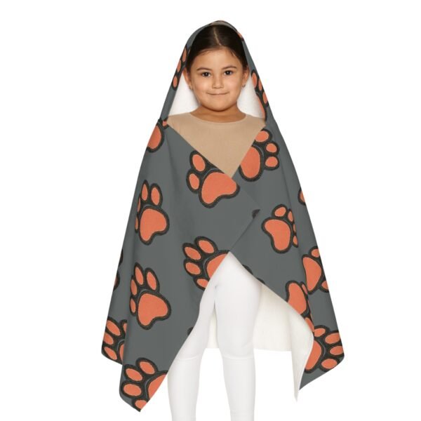 2616100615545921672_2048.jpeg Paw Print Youth Hooded Towel — Cute Cuddly Kids' Hooded Bath Towel