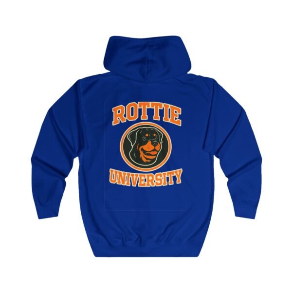 2814777520000196168_2048.jpeg Rottie University™ Rottweiler Mascot Zip Hoodie NP — Full‑Zip Jacket