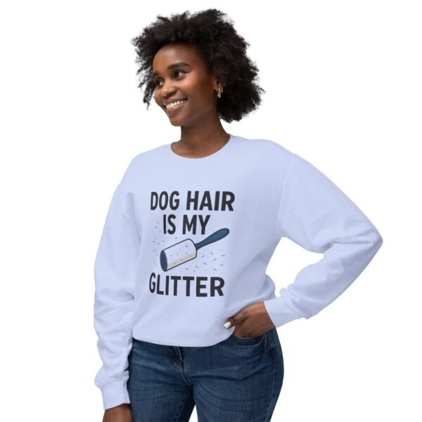 Dog Hair Is My Glitter Sweatshirt — Funny Pet Lover Crewneck