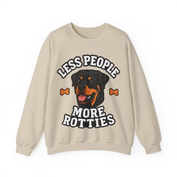 Less People More Rotties Sweatshirt — Rottweiler Dog Lover Crewneck