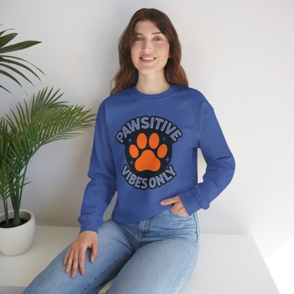Pawsitive Vibes Only Circle with Paw Sweatshirt