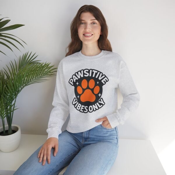 Pawsitive Vibes Only Circle with Paw Sweatshirt