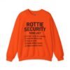 Rottie Security™ "Funny Task List" Light Color Crewneck Sweatshirt