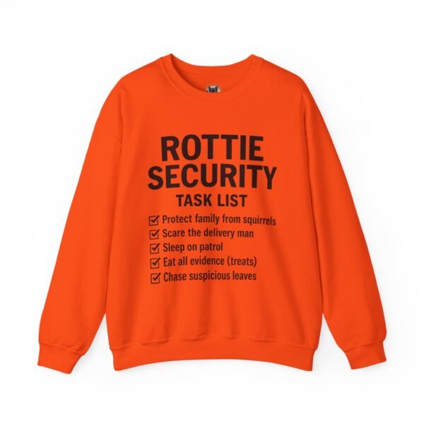 Rottie Security™ "Funny Task List" Light Color Crewneck Sweatshirt