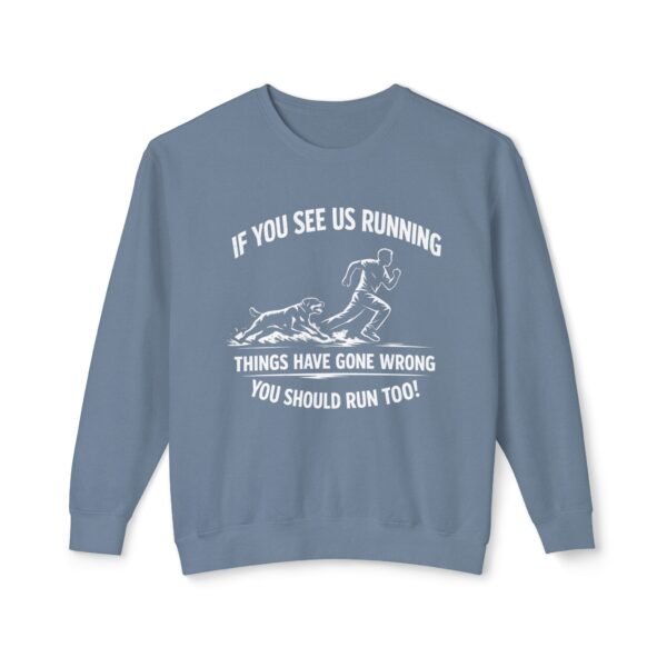4974572694942064814_2048.jpeg If You See Us Running Crewneck - Funny Running Sweatshirt DKC