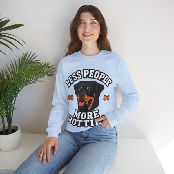 Less People More Rotties Sweatshirt — Rottweiler Dog Lover Crewneck