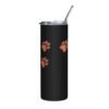 5219588551761242428_2048.jpeg 20oz Stainless Tumbler with Orange Paw Print Pattern — Insulated Pet Lover Travel Cup