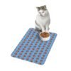 Paw Print Pet Food Mat (12x18) — Non-Slip Waterproof Feeding Place Mat