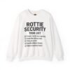 Rottie Security™ "Funny Task List" Light Color Crewneck Sweatshirt