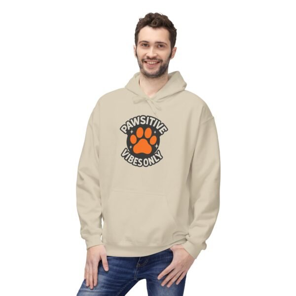 6366772818735174968_2048.jpeg Pawsitive Vibes Only Hoodie — Cute Circle Paw Print Animal Lover Sweatshirt