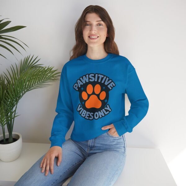 Pawsitive Vibes Only Circle with Paw Sweatshirt