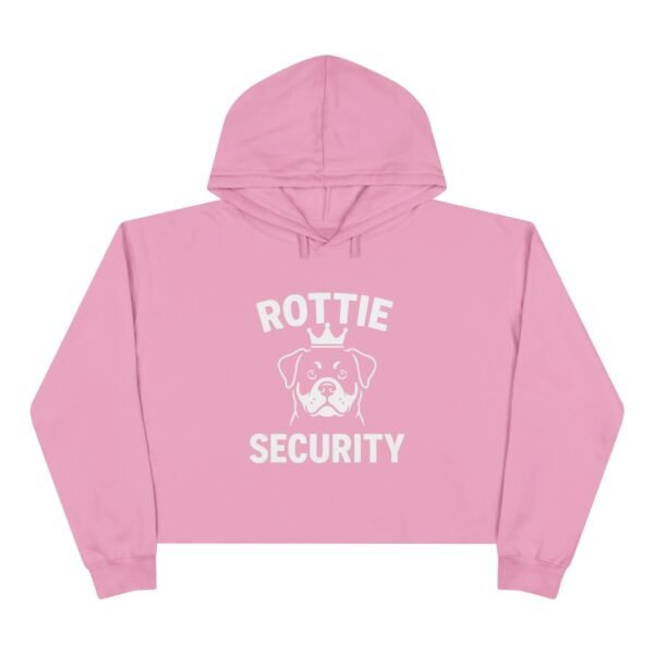 6691720563983602796_2048.jpeg Rottie Security™ Cropped Hoodie — Rottweiler Dog Mom/Dad Crown Graphic