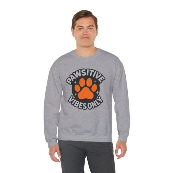 Pawsitive Vibes Only Circle with Paw Sweatshirt