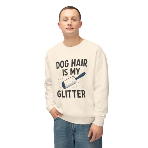 Dog Hair Is My Glitter Sweatshirt — Funny Pet Lover Crewneck