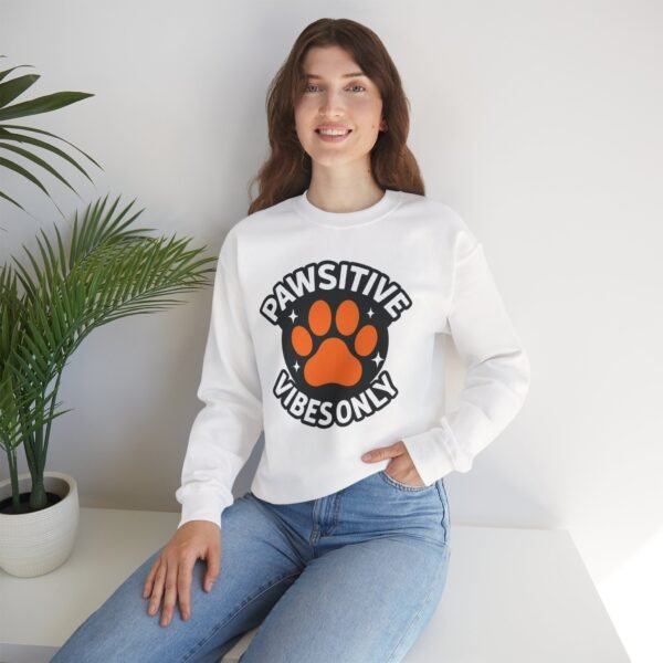 Pawsitive Vibes Only Circle with Paw Sweatshirt