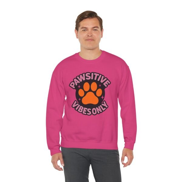 Pawsitive Vibes Only Circle with Paw Sweatshirt