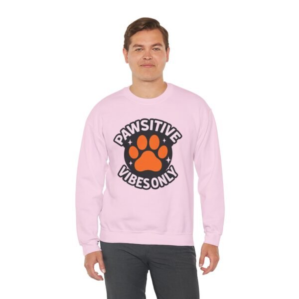 Pawsitive Vibes Only Circle with Paw Sweatshirt