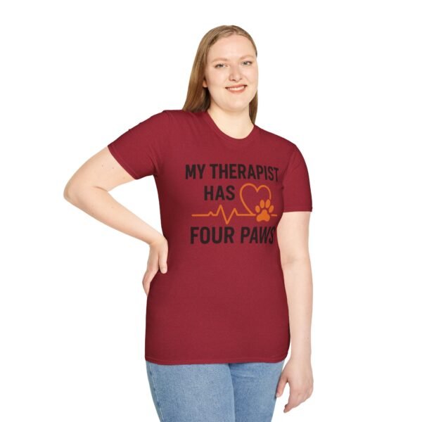 8002363896811648104_2048.jpeg My Therapist Has Four Paws T-Shirt — Funny Dog/Cat Lover Tee