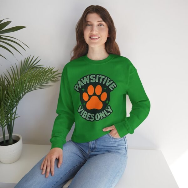 Pawsitive Vibes Only Circle with Paw Sweatshirt
