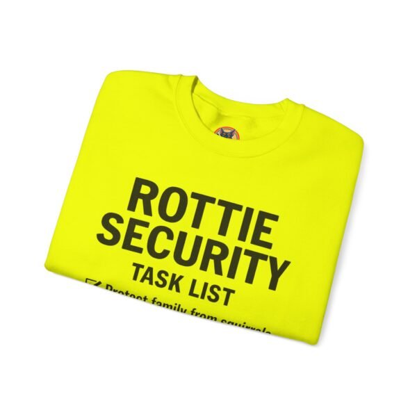Rottie Security™ "Funny Task List" Light Color Crewneck Sweatshirt
