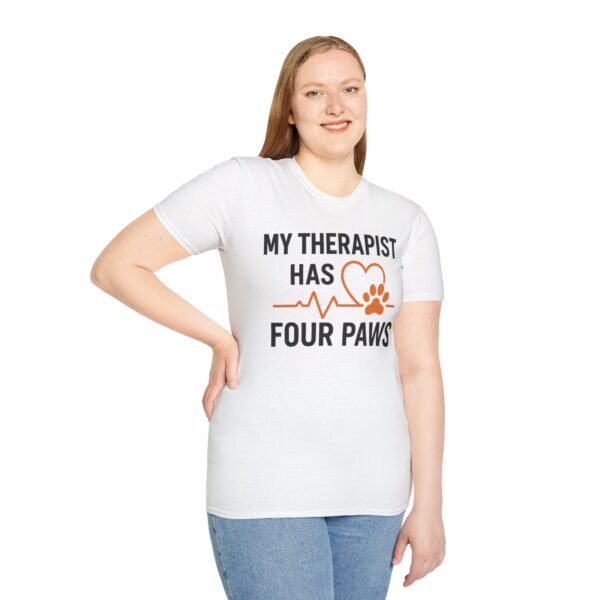 8078129038231672026_2048.jpeg My Therapist Has Four Paws T-Shirt — Funny Dog/Cat Lover Tee