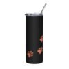 8434131360157427841_2048.jpeg 20oz Stainless Tumbler with Orange Paw Print Pattern — Insulated Pet Lover Travel Cup