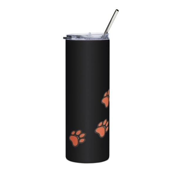 8434131360157427841_2048.jpeg 20oz Stainless Tumbler with Orange Paw Print Pattern — Insulated Pet Lover Travel Cup