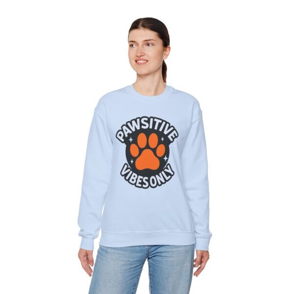 Pawsitive Vibes Only Circle with Paw Sweatshirt