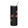 8649094465256387234_2048_custom.jpeg 20oz Stainless Tumbler with Orange Paw Print Pattern — Insulated Pet Lover Travel Cup