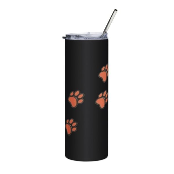 8649094465256387234_2048_custom.jpeg 20oz Stainless Tumbler with Orange Paw Print Pattern — Insulated Pet Lover Travel Cup