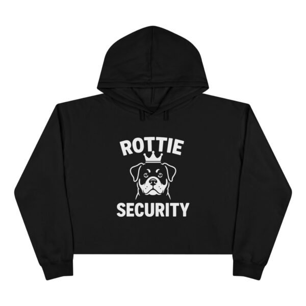 8791448582926718508_2048.jpeg Rottie Security™ Cropped Hoodie — Rottweiler Dog Mom/Dad Crown Graphic