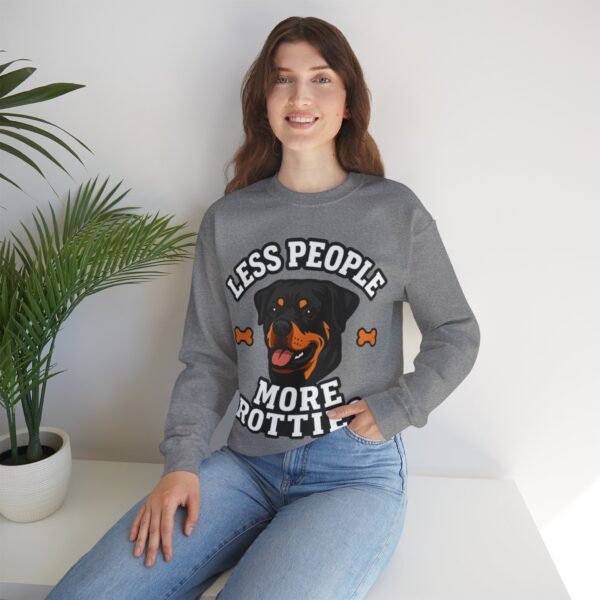 Less People More Rotties Sweatshirt — Rottweiler Dog Lover Crewneck