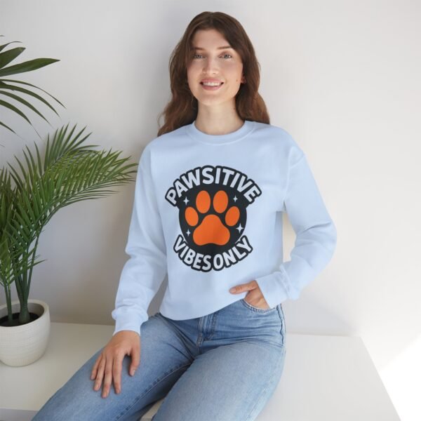 Pawsitive Vibes Only Circle with Paw Sweatshirt