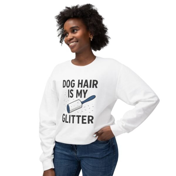 Dog Hair Is My Glitter Sweatshirt — Funny Pet Lover Crewneck
