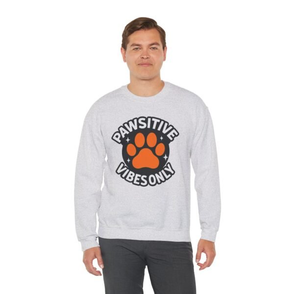 Pawsitive Vibes Only Circle with Paw Sweatshirt