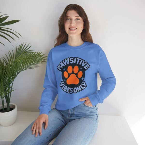 Pawsitive Vibes Only Circle with Paw Sweatshirt