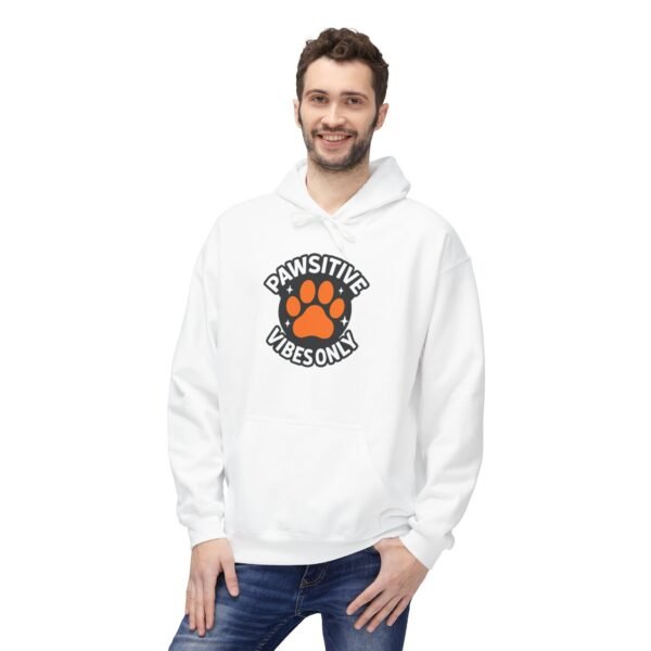 9451174158885940229_2048.jpeg Pawsitive Vibes Only Hoodie — Cute Circle Paw Print Animal Lover Sweatshirt