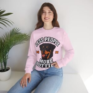 Less People More Rotties Sweatshirt — Rottweiler Dog Lover Crewneck