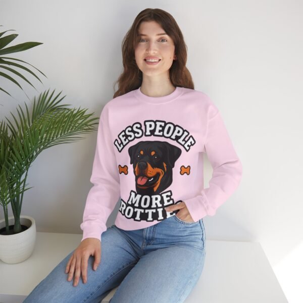 Less People More Rotties Sweatshirt — Rottweiler Dog Lover Crewneck