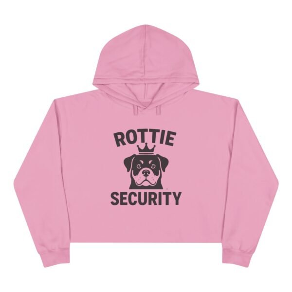9460950671040965384_2048-1.jpeg Rottie Security Cropped Hoodie — Cute Rottweiler Guardian Graphic
