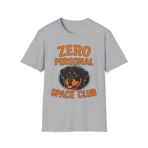 Zero Personal Space Club T-Shirt — Funny Rottweiler Dog Tee