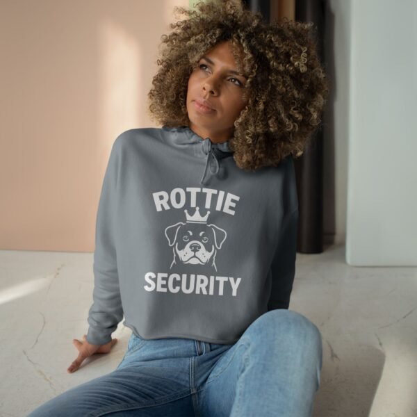 9736755099189921636_2048.jpeg Rottie Security™ Cropped Hoodie — Rottweiler Dog Mom/Dad Crown Graphic