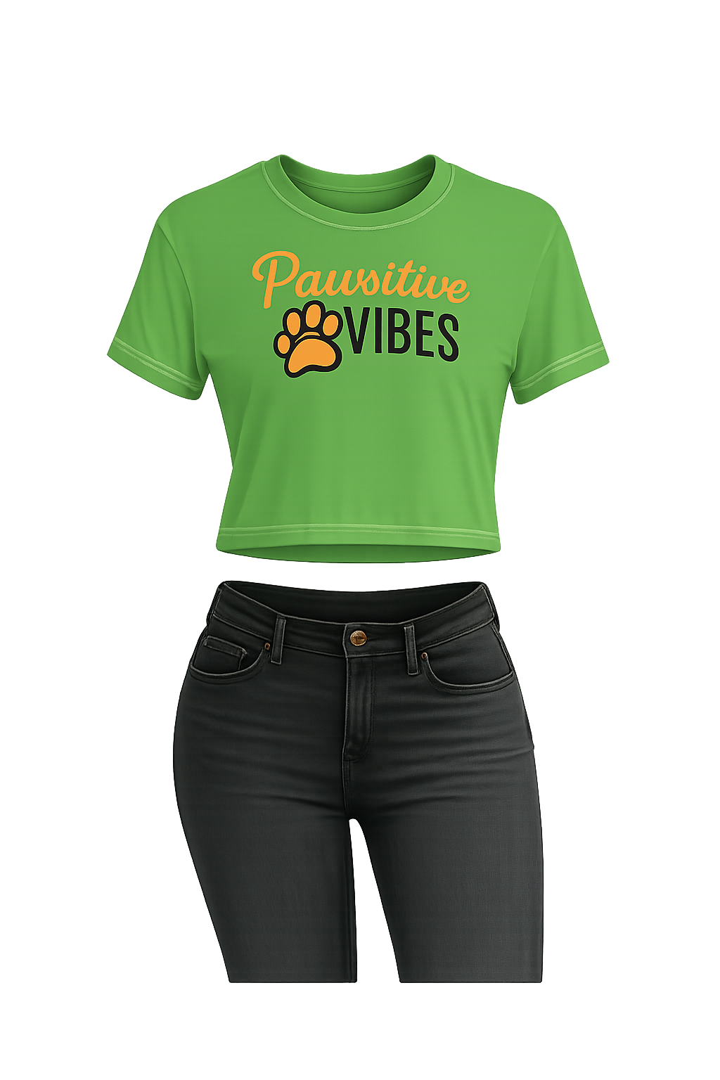 Pawsitive Vibes Crop Tee