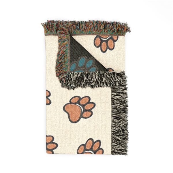 Paw Print Woven Blanket